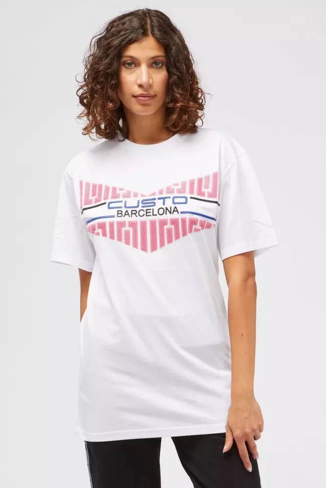 Custo Barcelona White Cotton Women T-Shirt - Hilstor