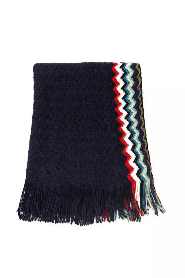 Missoni Black Wool Men Scarf - Hilstor