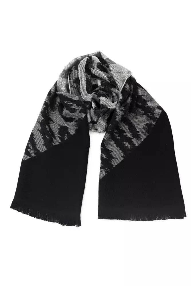 Cavalli Class Gray Wool Men Scarf - Hilstor