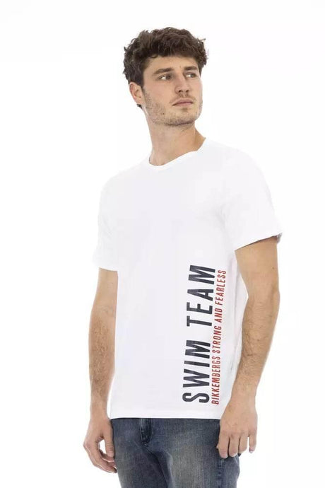 Bikkembergs White Cotton Men T-Shirt - Hilstor