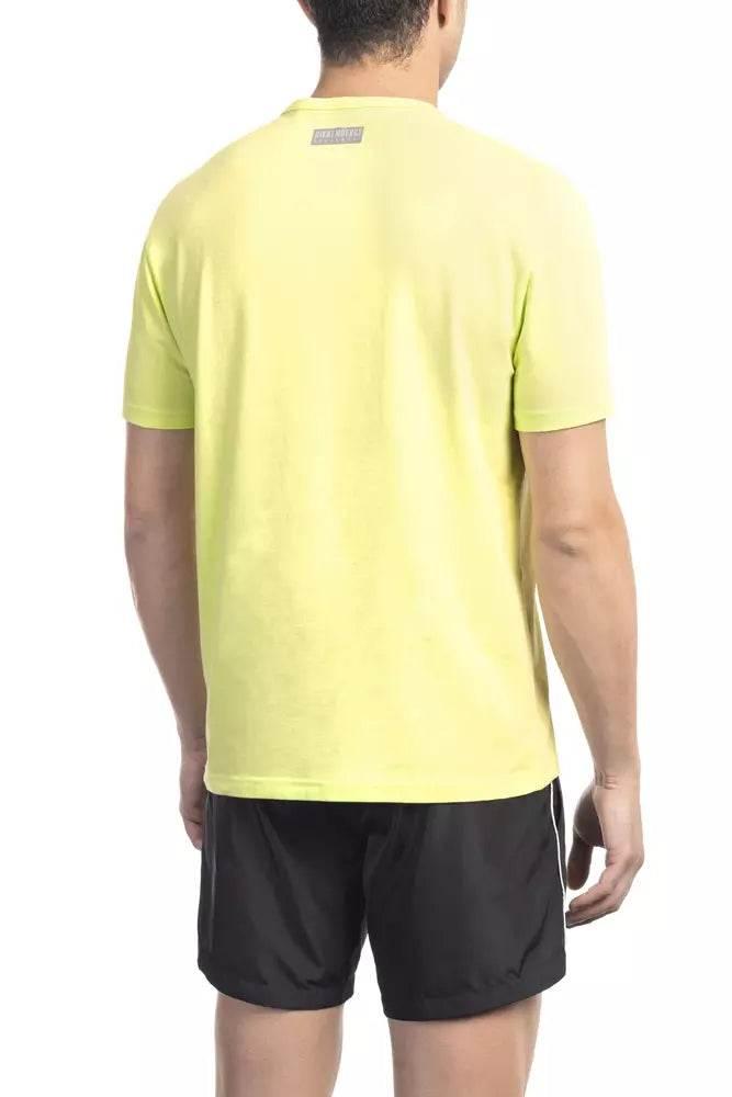 Bikkembergs Yellow Cotton Men T-Shirt - Hilstor