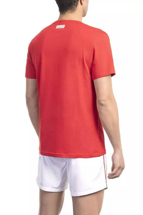 Bikkembergs Red Cotton Men T-Shirt - Hilstor