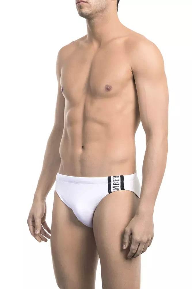 Bikkembergs White Polyamide Men's Swimwear - Hilstor