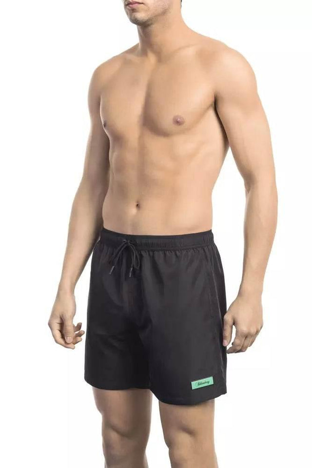 Bikkembergs Black Polyester Men Swim Short - Hilstor