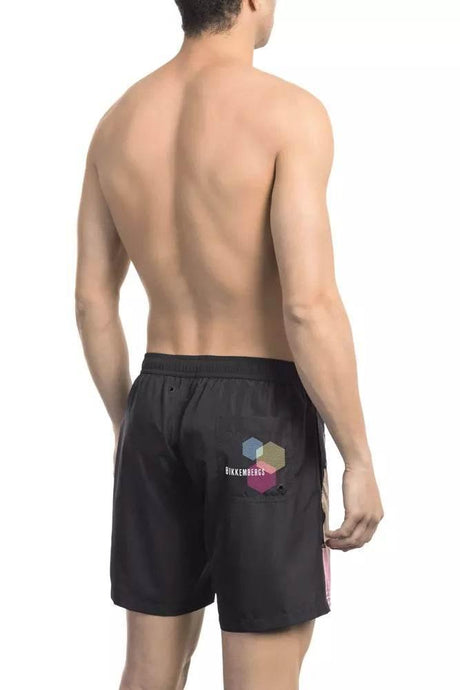 Bikkembergs Black Polyester Men's Swim Short - Hilstor
