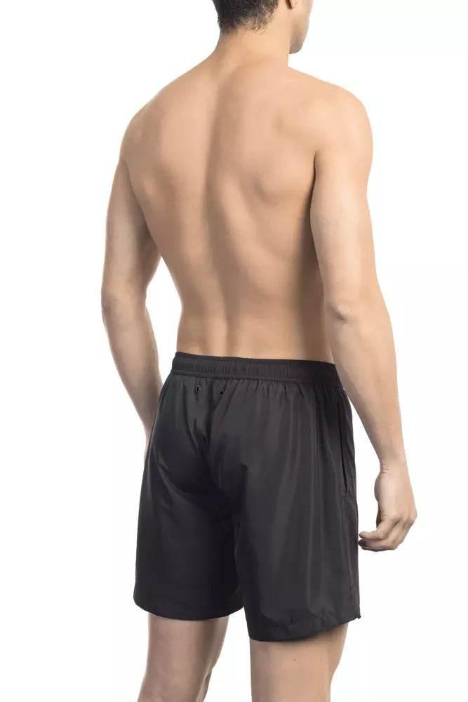 Bikkembergs Black Polyester Men Swim Short - Hilstor