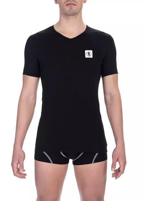 Bikkembergs Black Cotton Men T-Shirt - Hilstor