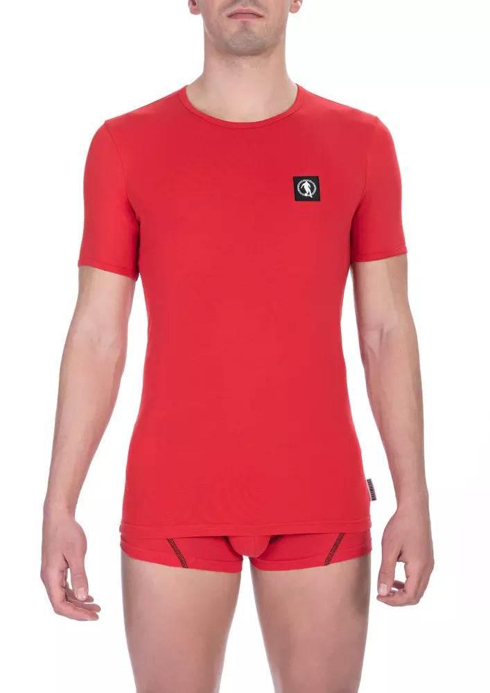 Bikkembergs Red Cotton Men T-Shirt - Hilstor