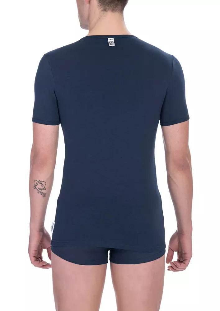 Bikkembergs Blue Cotton Men's T-Shirt - Hilstor