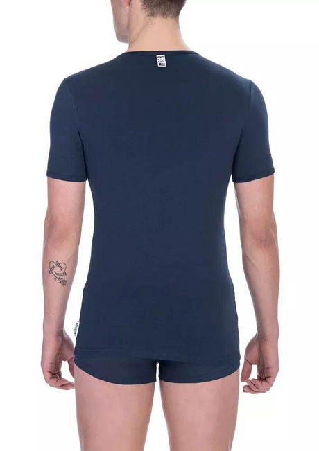 Bikkembergs Blue Cotton Men's T-Shirt - Hilstor
