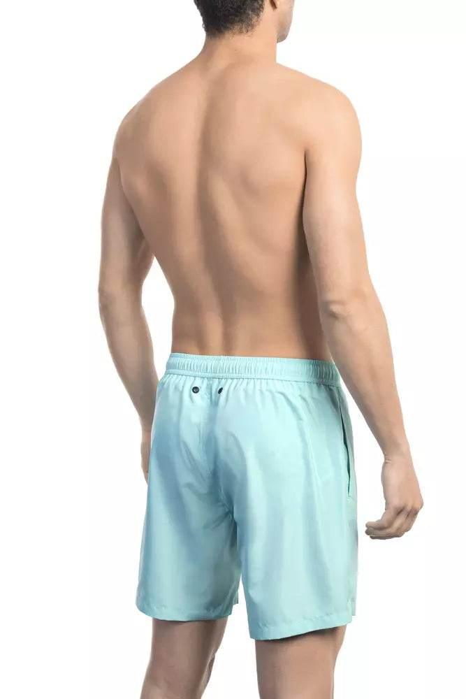 Bikkembergs Light Blue Polyester Men Swim Short - Hilstor