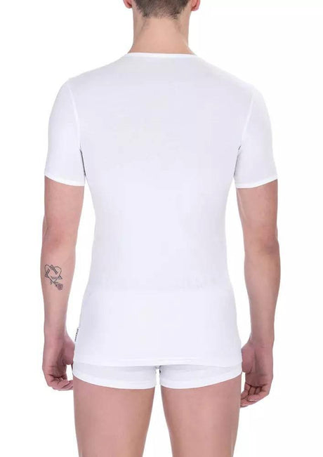 Bikkembergs White Cotton Men's T-Shirt - Hilstor
