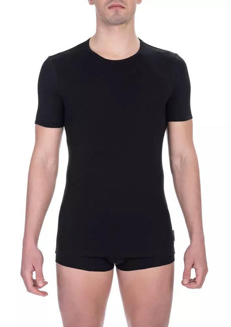 Bikkembergs Black Cotton Men T-Shirt Twin Pack - Hilstor