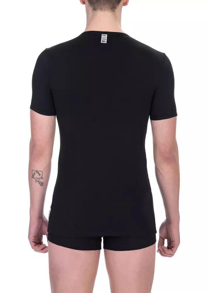 Bikkembergs Black Cotton Men T-Shirt Twin Pack - Hilstor