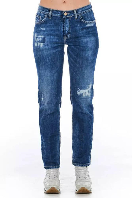 Frankie Morello Blue Cotton Women's Jeans - Hilstor