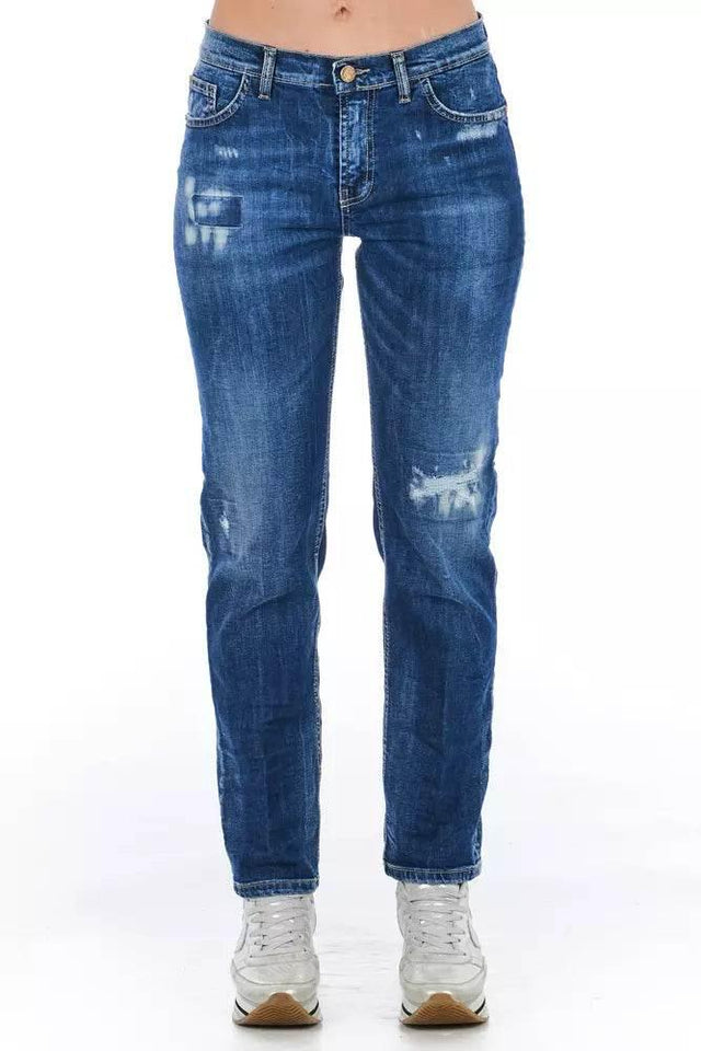 Frankie Morello Blue Cotton Women's Jeans - Hilstor