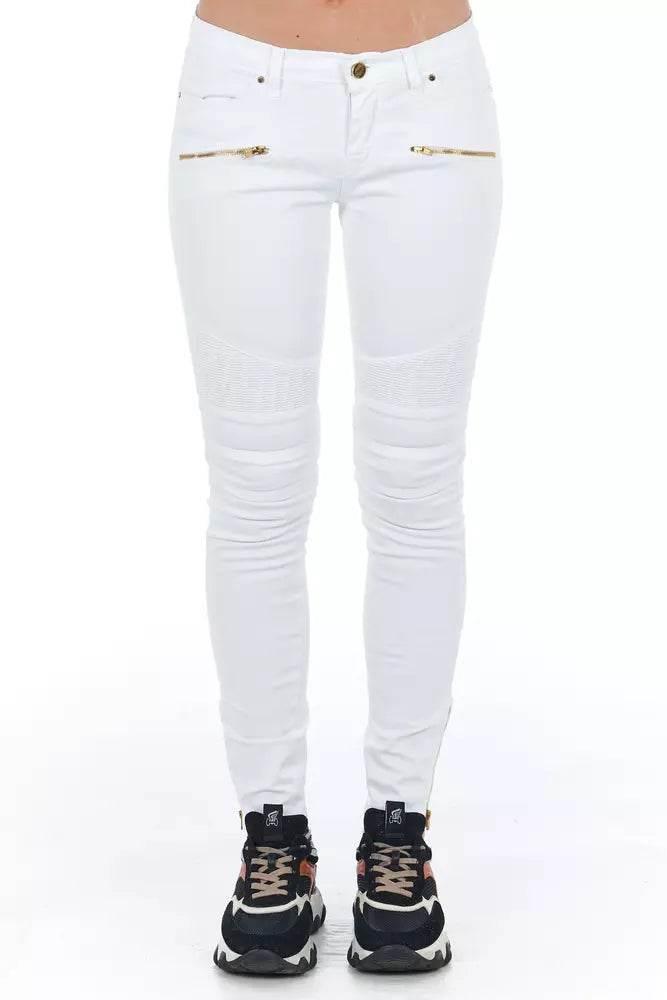 Frankie Morello White Cotton Women Jeans - Hilstor
