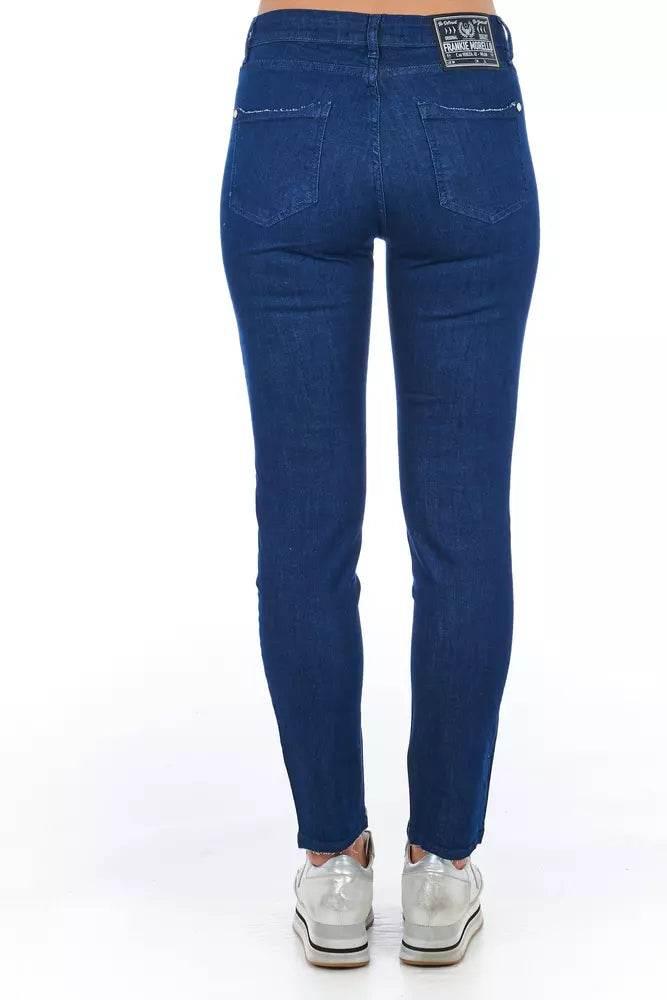Frankie Morello Blue Cotton Women Skinny Jean - Hilstor