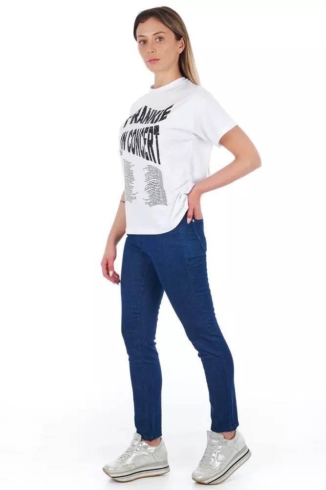 Frankie Morello Blue Cotton Women Skinny Jean - Hilstor