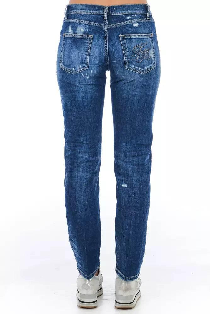 Frankie Morello Blue Cotton Women's Jeans - Hilstor