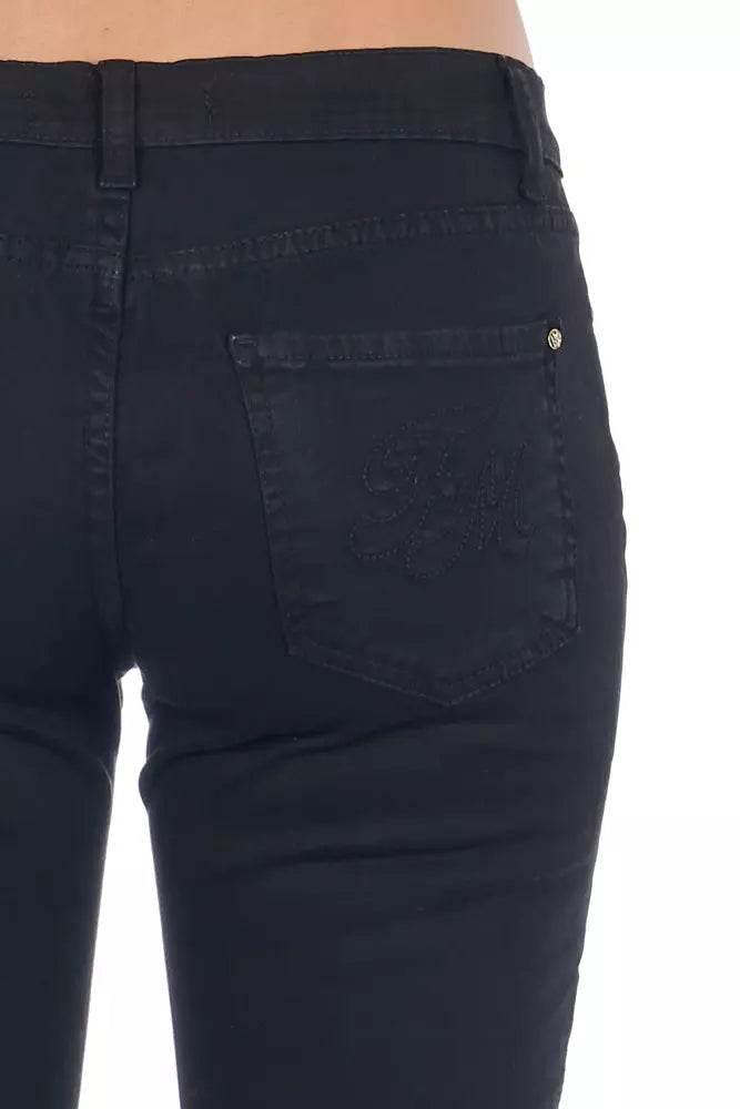 Frankie Morello Black Cotton Women Jeans - Hilstor
