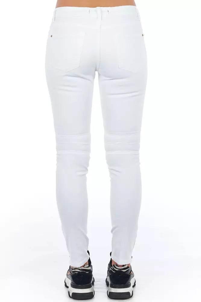 Frankie Morello White Cotton Women Jeans - Hilstor