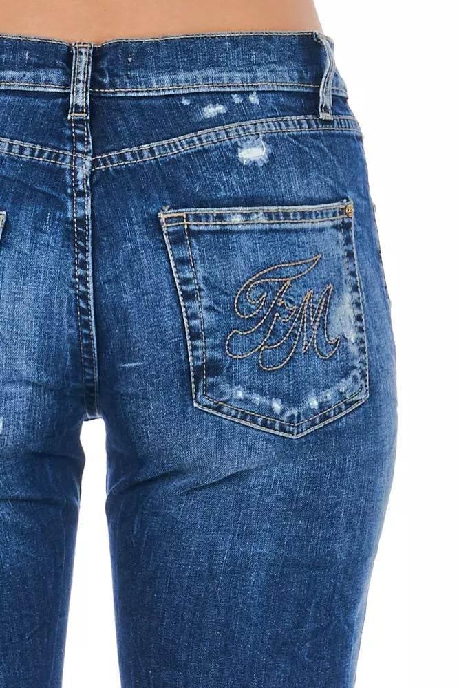 Frankie Morello Blue Cotton Women's Jeans - Hilstor