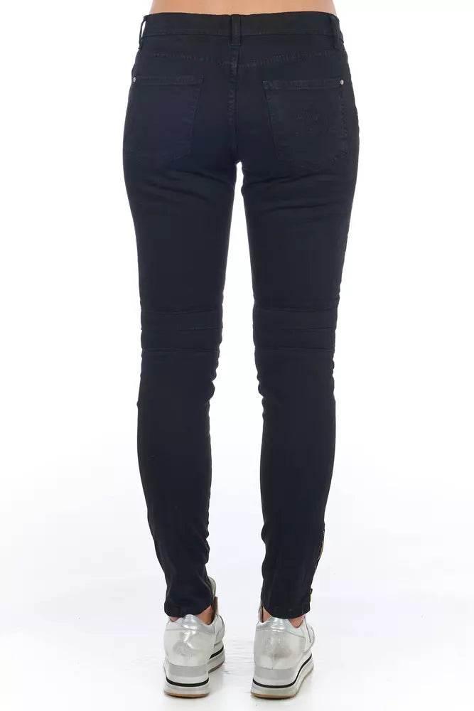 Frankie Morello Black Cotton Women Jeans - Hilstor