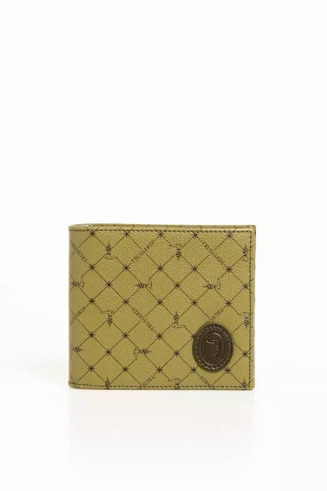 Trussardi Green Leather Men Wallet - Hilstor