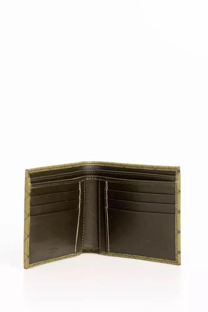 Trussardi Green Leather Men Wallet - Hilstor