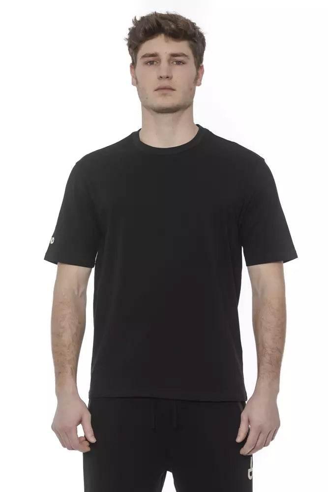 Tond Black Cotton Men T-Shirt - Hilstor
