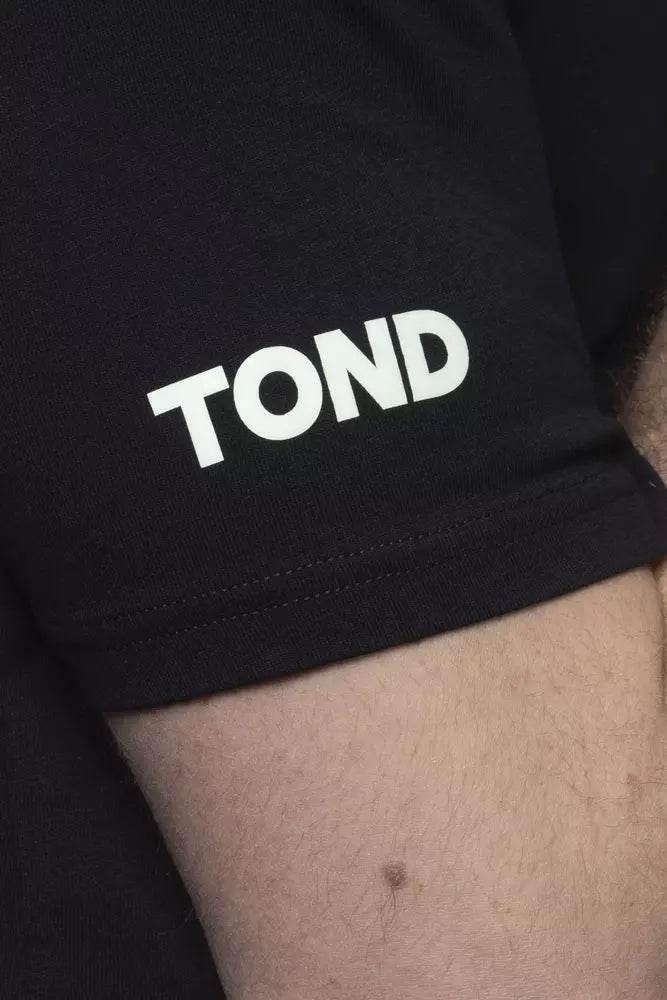 Tond Black Cotton Men T-Shirt - Hilstor