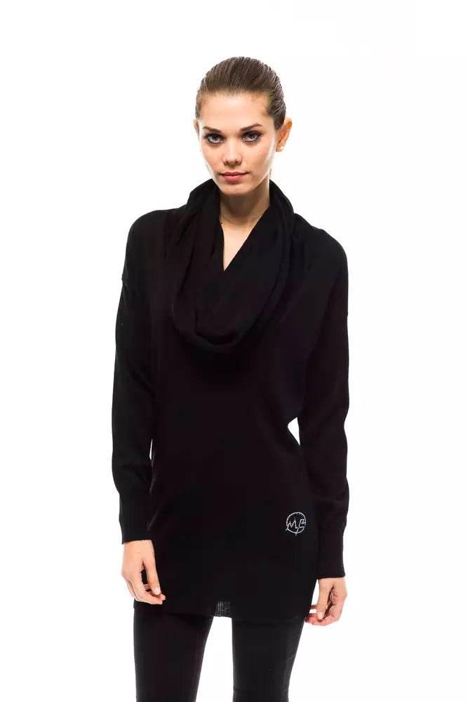 Montana Blu Embellished High Collar Woolen Sweater - Hilstor