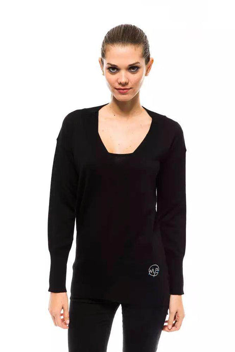 Montana Blu Black Wool Women Sweater - Hilstor