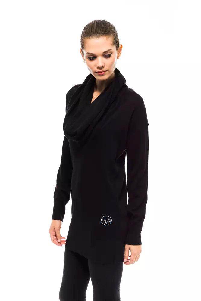 Montana Blu Black Wool Women Sweater - Hilstor