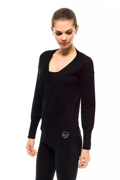 Montana Blu Black Wool Women Sweater - Hilstor