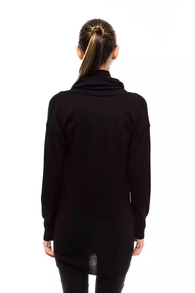 Montana Blu Embellished High Collar Woolen Sweater - Hilstor