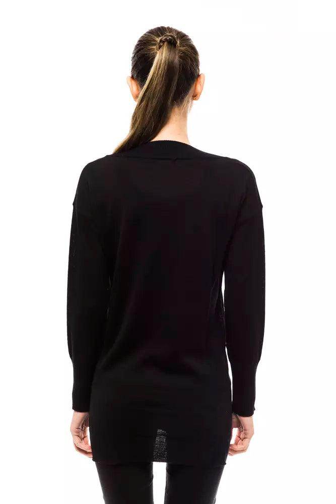 Montana Blu Black Wool Women Sweater - Hilstor