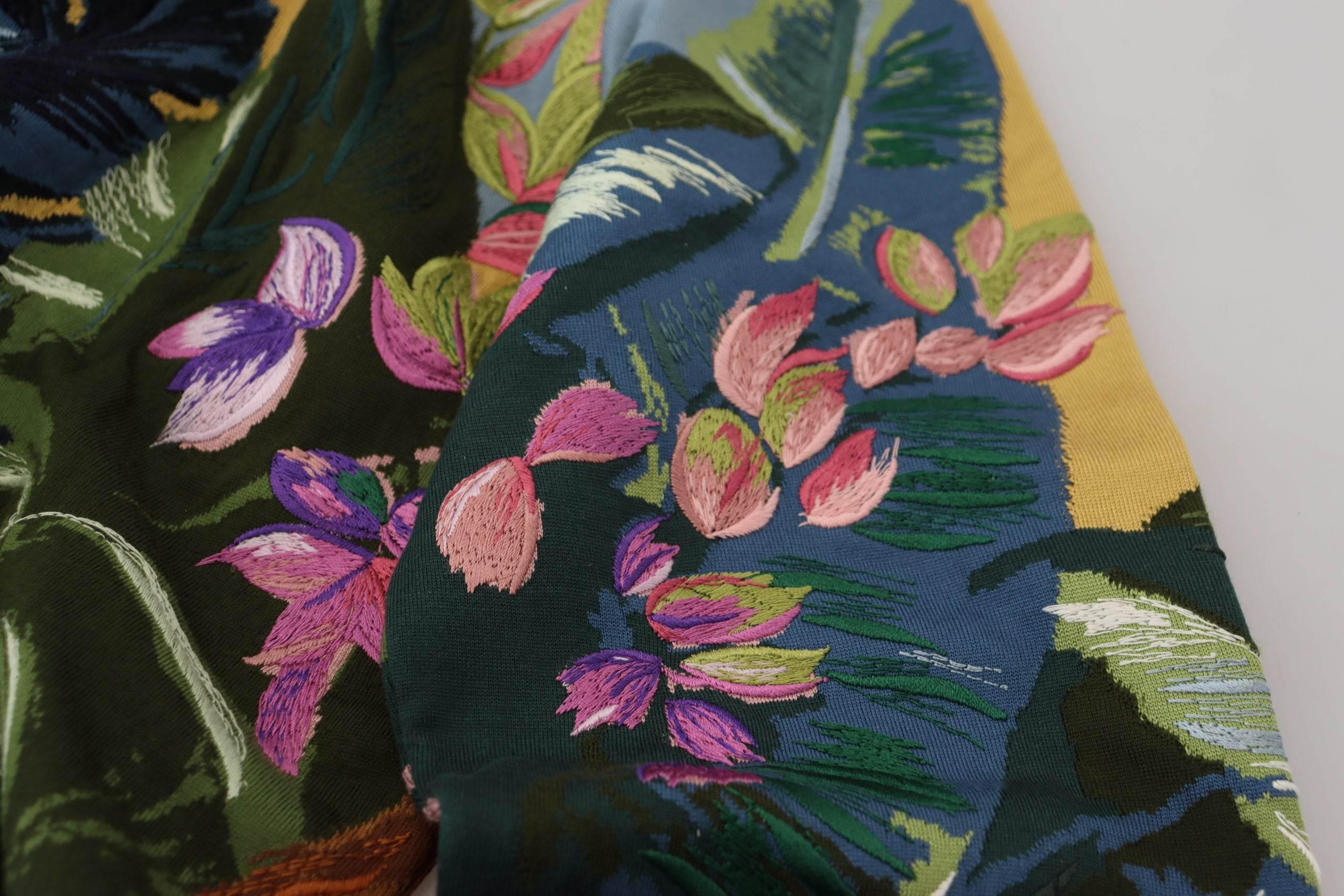 Dolce & Gabbana Jungle Embroidered Wool-Silk Sweater - Hilstor