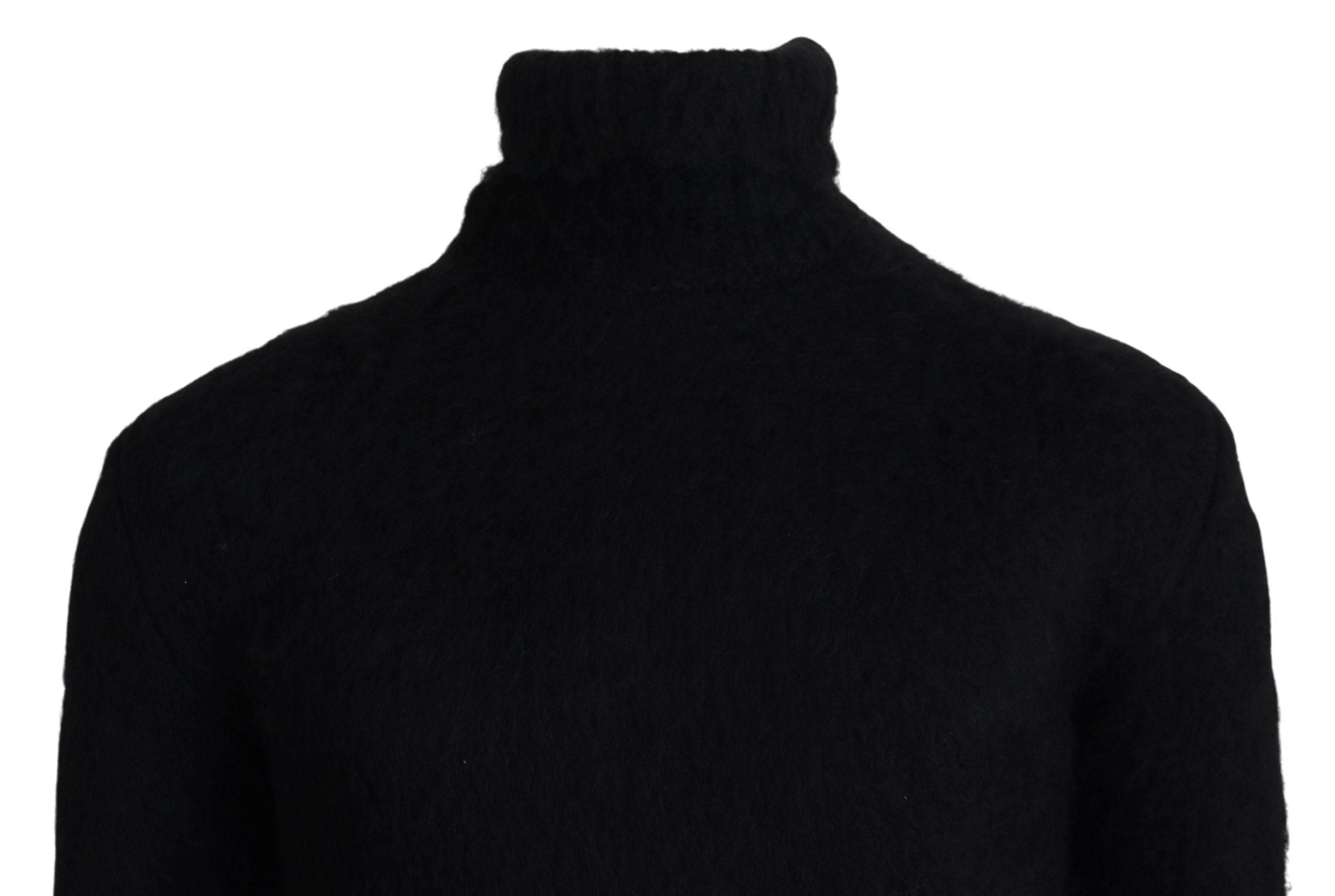 Dolce & Gabbana Stunning Black and Gold Crewneck Sweater - Hilstor