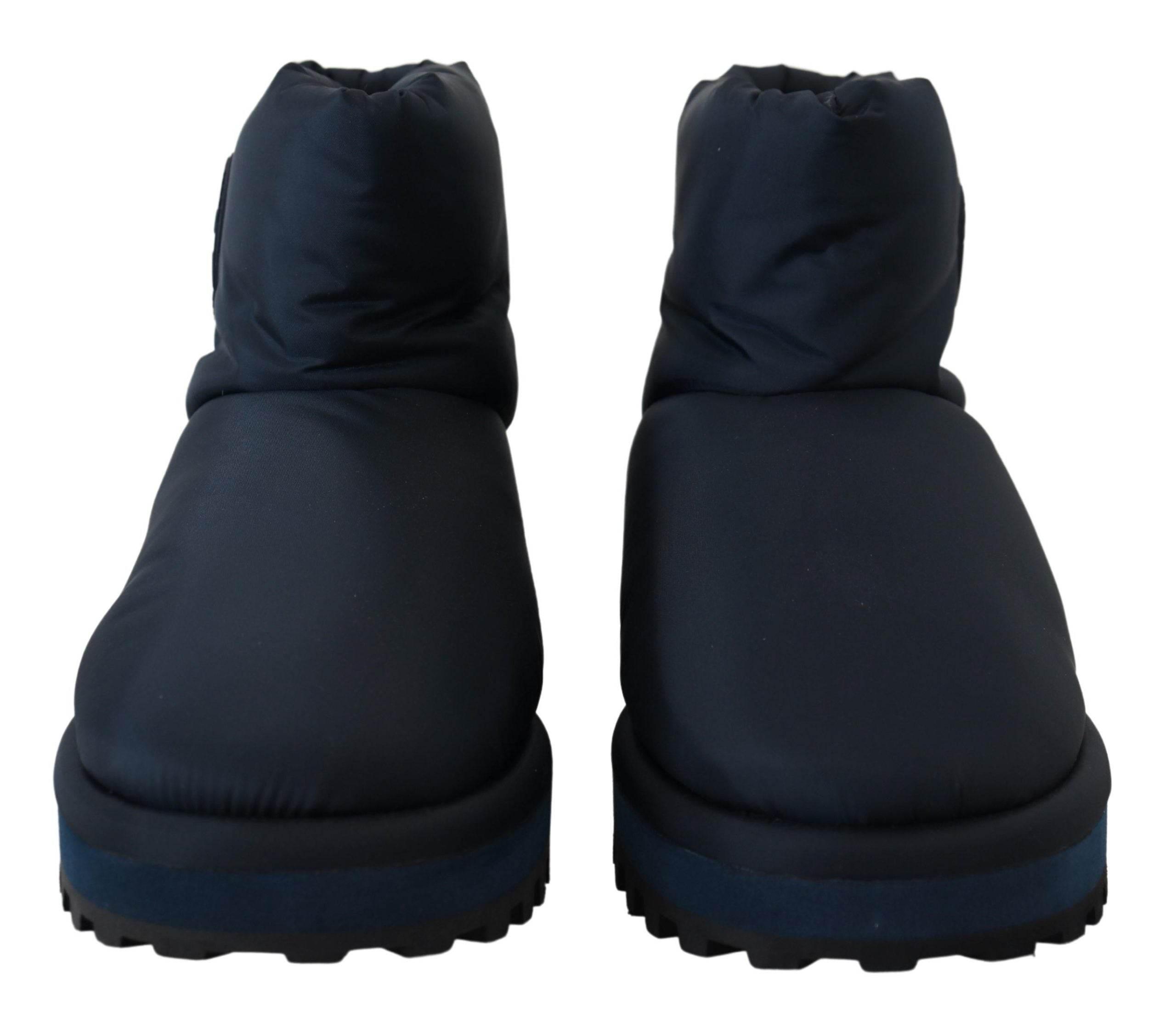 Dolce & Gabbana Elegant Ankle Height Blue Boots for Sophisticated Style - Hilstor
