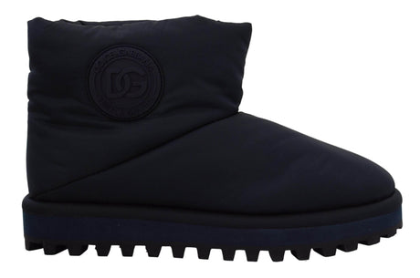 Dolce & Gabbana Elegant Ankle Height Blue Boots for Sophisticated Style - Hilstor