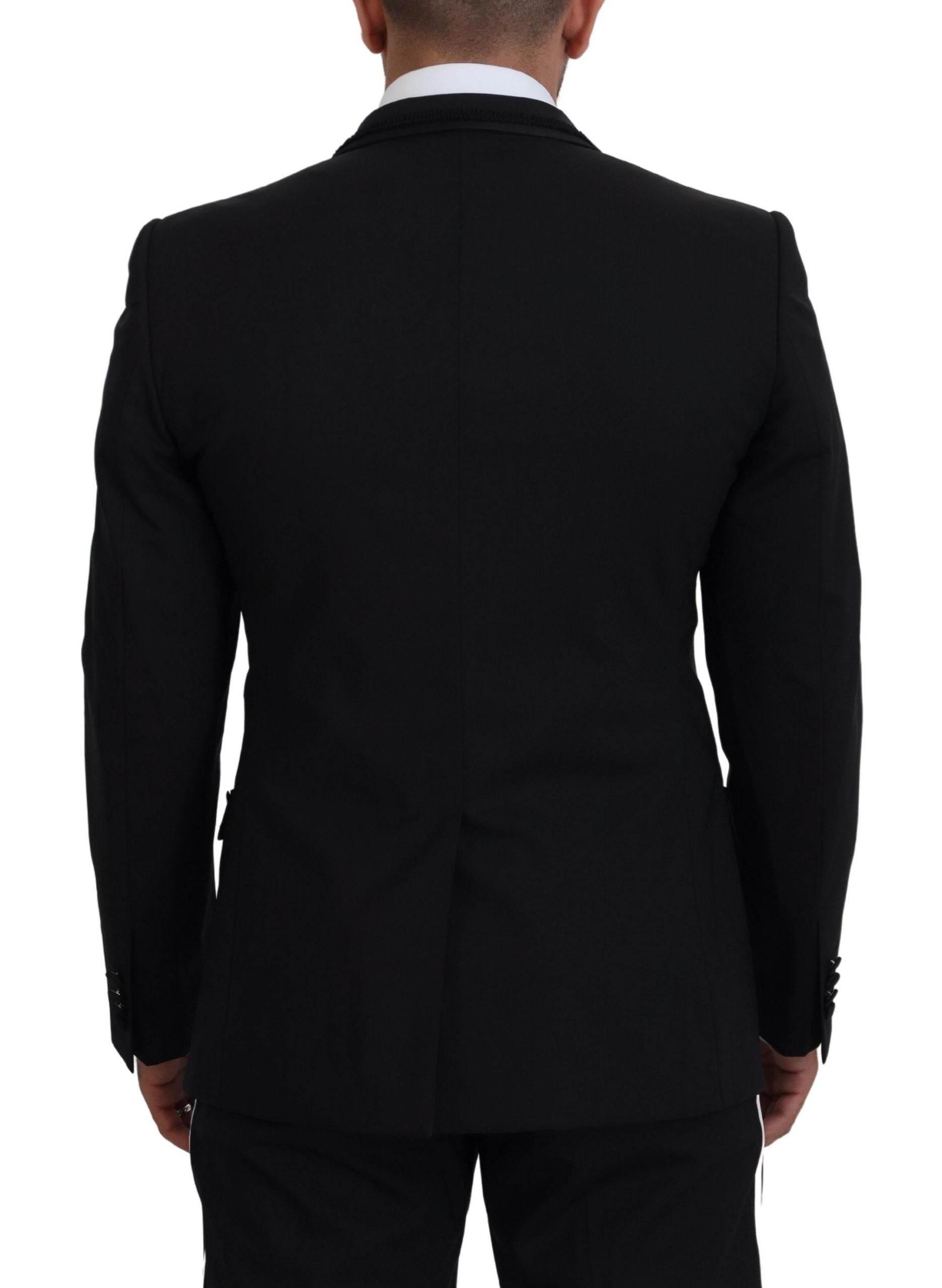 Dolce & Gabbana Black MARTINI Slim Fit Jacket Blazer - Hilstor
