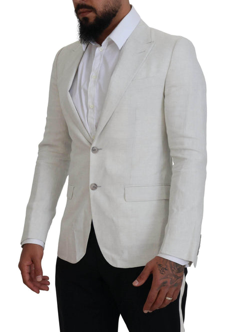 Dolce & Gabbana Elegant White Sicilia Single Breasted Blazer - Hilstor