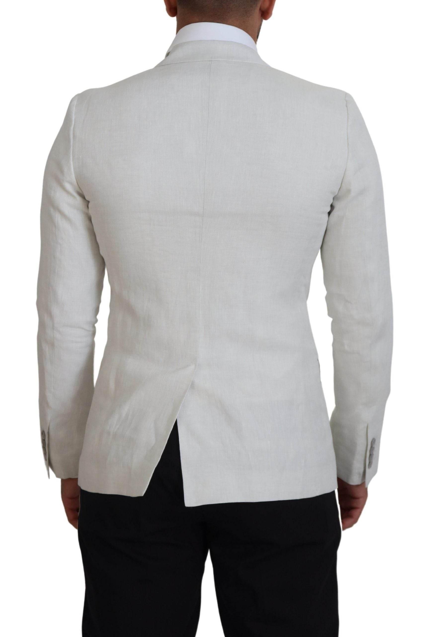 Dolce & Gabbana Elegant White Sicilia Single Breasted Blazer - Hilstor