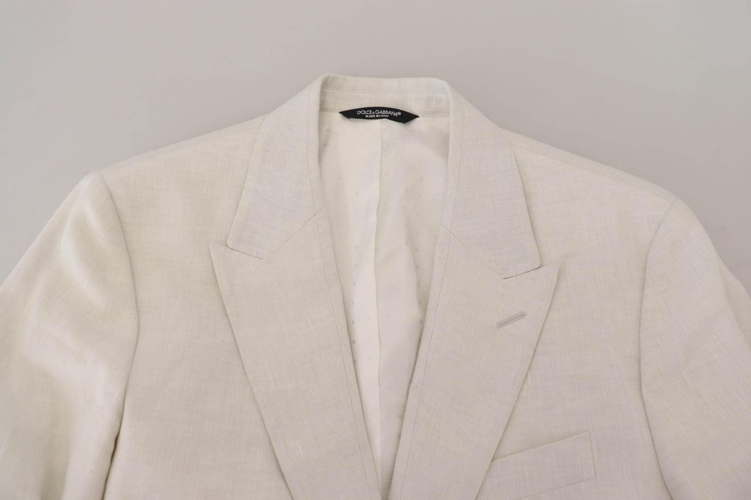 Dolce & Gabbana Elegant White Sicilia Single Breasted Blazer - Hilstor