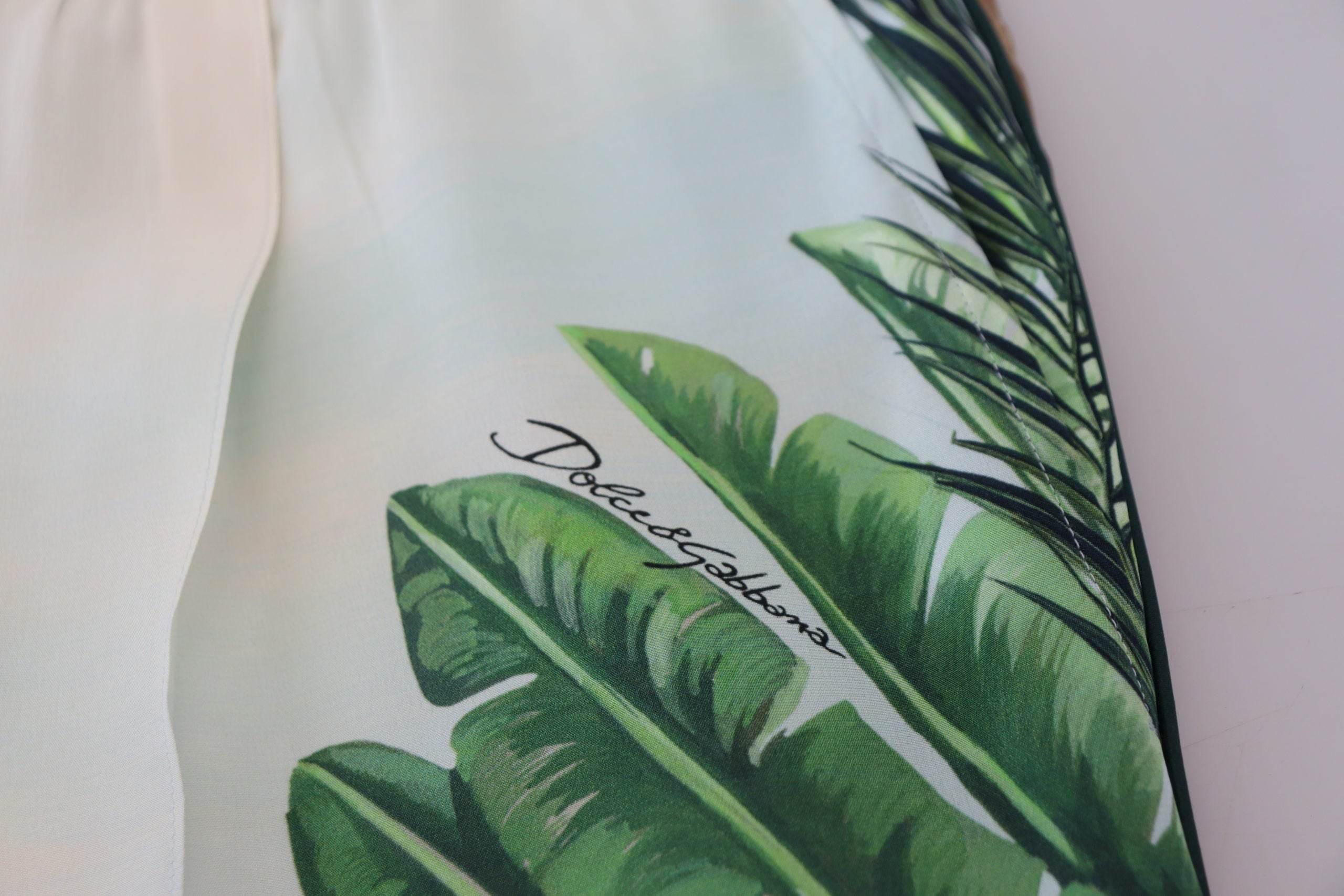 Dolce & Gabbana White Floral Printed Men Jogger Pants - Hilstor