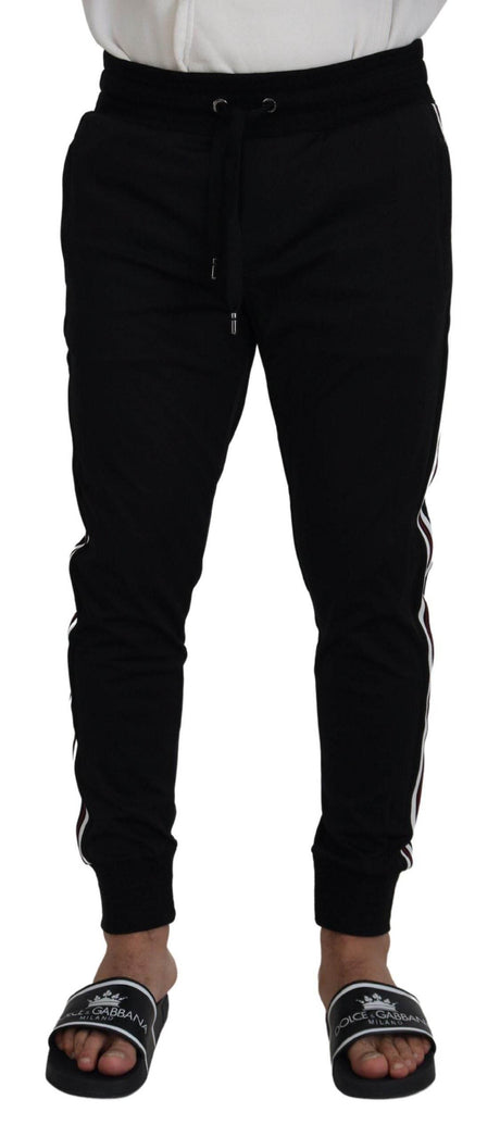 Dolce & Gabbana Black DG Print Mens Jogger Pants - Hilstor