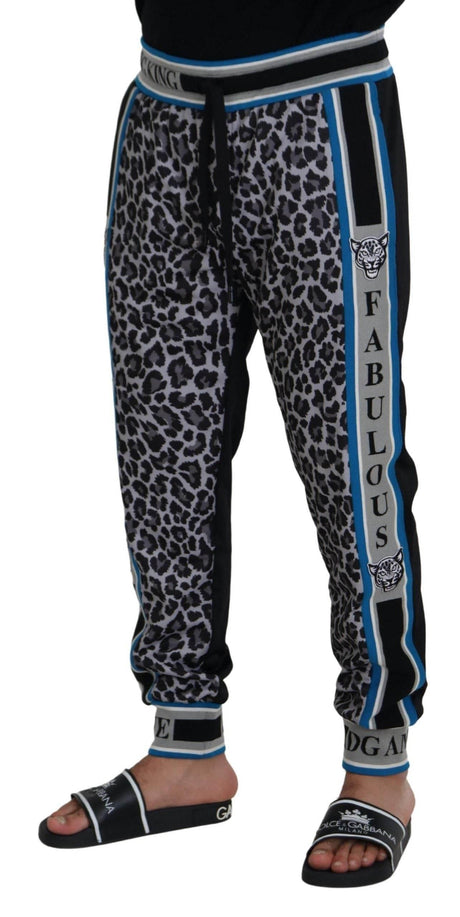 Dolce & Gabbana Multicolor DG King Leopard Print Jogger Pants - Hilstor