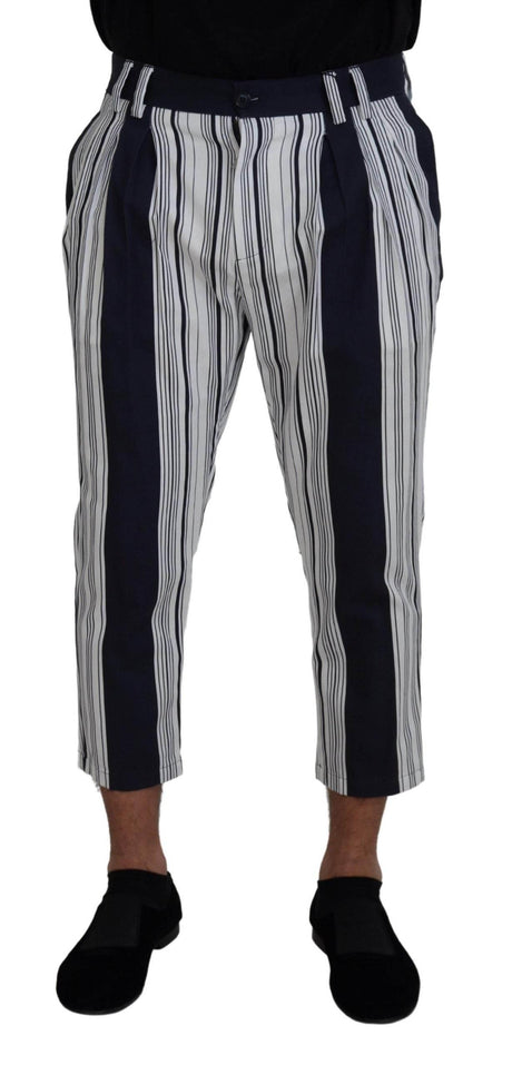 Dolce & Gabbana Elegant Striped Cotton Pants for Men - Hilstor
